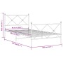 Estructura cama metal con cabecero y pie cama blanca 100x200 cm de vidaXL, Camas y somieres - Ref: Foro24-376564, Precio: 90,...