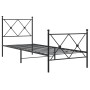 Estructura de cama con cabecero y estribo metal negro 80x200 cm de vidaXL, Camas y somieres - Ref: Foro24-376511, Precio: 73,...