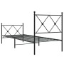 Estructura de cama con cabecero y estribo metal negro 80x200 cm de vidaXL, Camas y somieres - Ref: Foro24-376511, Precio: 73,...
