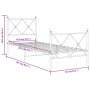 Estructura de cama con cabecero y estribo metal negro 80x200 cm de vidaXL, Camas y somieres - Ref: Foro24-376511, Precio: 73,...