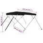 Toldo bimini de 4 arcos gris 243x244x137 cm de vidaXL, Cubiertas para almacenamiento de barcas - Ref: Foro24-94813, Precio: 2...