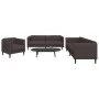 Juego de sofás 3 piezas tela marrón oscuro de vidaXL, Sofás - Ref: Foro24-3209232, Precio: 701,68 €, Descuento: %