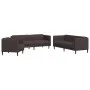 Juego de sofás 3 piezas tela marrón oscuro de vidaXL, Sofás - Ref: Foro24-3209232, Precio: 701,68 €, Descuento: %