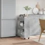 Armario con ruedas madera ingeniería gris hormigón 60x22x79 cm de vidaXL, Taquillas y armarios de almacenamiento - Ref: Foro2...