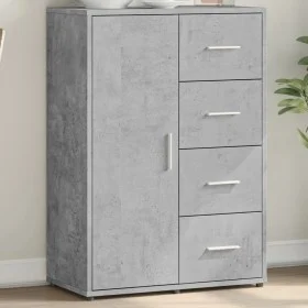 Ingenieurholz-Sideboard in Betongrau 60x31x84 cm von vidaXL, Sideboards - Ref: Foro24-840509, Preis: 91,15 €, Rabatt: %