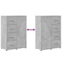 Aparador de madera de ingeniería gris hormigón 60x31x84 cm de vidaXL, Aparadores - Ref: Foro24-840509, Precio: 92,87 €, Descu...