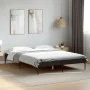 Engineered wood and black metal bed frame 120x190cm by vidaXL, Beds and slatted bases - Ref: Foro24-845046, Price: 82,58 €, D...
