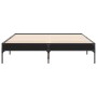 Estructura de cama madera de ingeniería y metal negro 120x190cm de vidaXL, Camas y somieres - Ref: Foro24-845046, Precio: 83,...