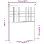 Cabecero de metal negro 75 cm de vidaXL, Cabeceros y pies de cama - Ref: Foro24-376350, Precio: 27,43 €, Descuento: %