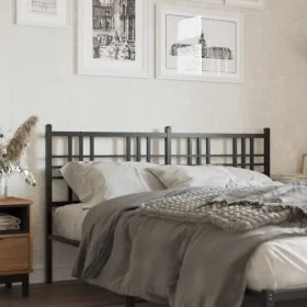 Black metal headboard 160 cm by vidaXL, Headboards and footboards - Ref: Foro24-376359, Price: 93,82 €, Discount: %