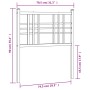 Cabecero de metal blanco 75 cm de vidaXL, Cabeceros y pies de cama - Ref: Foro24-376399, Precio: 27,14 €, Descuento: %