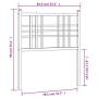 Cabecero de metal blanco 80 cm de vidaXL, Cabeceros y pies de cama - Ref: Foro24-376400, Precio: 28,19 €, Descuento: %