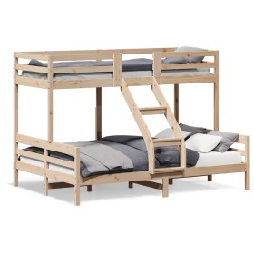 Litera de madera maciza de pino 80x200/140x200 cm de vidaXL, Camas y somieres - Ref: Foro24-3207165, Precio: 314,13 €, Descue...