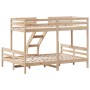Litera de madera maciza de pino 80x200/140x200 cm de vidaXL, Camas y somieres - Ref: Foro24-3207165, Precio: 314,13 €, Descue...
