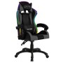 Silla gaming con luces LED RGB cuero sintético gris y negro de vidaXL, Sillas de oficina - Ref: Foro24-288000, Precio: 178,03...
