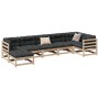 Set de sofás jardín 7 pzas con cojines madera maciza pino de vidaXL, Conjuntos de jardín - Ref: Foro24-3299545, Precio: 681,0...
