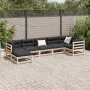 Set de sofás jardín 7 pzas con cojines madera maciza pino de vidaXL, Conjuntos de jardín - Ref: Foro24-3299545, Precio: 674,0...