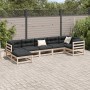 Set de sofás jardín 7 pzas con cojines madera maciza pino de vidaXL, Conjuntos de jardín - Ref: Foro24-3299545, Precio: 681,0...