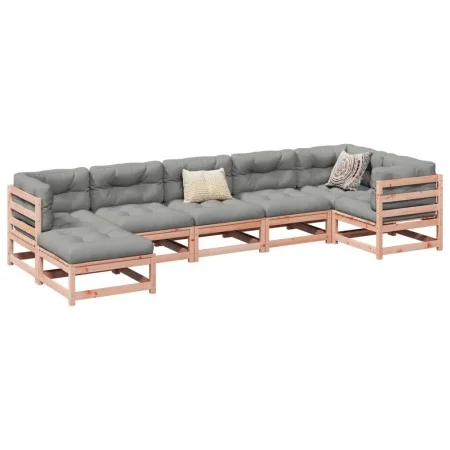 Set de sofás jardín 7 pzas con cojines madera abeto Douglas de vidaXL, Conjuntos de jardín - Ref: Foro24-3299547, Precio: 668...