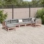 Set de sofás jardín 7 pzas con cojines madera abeto Douglas de vidaXL, Conjuntos de jardín - Ref: Foro24-3299547, Precio: 668...