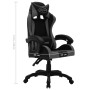 Silla gaming con luces LED RGB cuero sintético gris y negro de vidaXL, Sillas de oficina - Ref: Foro24-288000, Precio: 178,03...