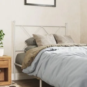 White metal headboard 90 cm by vidaXL, Headboards and footboards - Ref: Foro24-376579, Price: 36,88 €, Discount: %