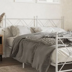 Cabecero de metal blanco 150 cm de vidaXL, Cabeceros y pies de cama - Ref: Foro24-376585, Precio: 47,78 €, Descuento: %