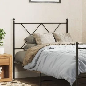 Cabecero de metal negro 90 cm de vidaXL, Cabeceros y pies de cama - Ref: Foro24-376530, Precio: 36,88 €, Descuento: %