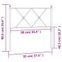 Cabecero de metal negro 90 cm de vidaXL, Cabeceros y pies de cama - Ref: Foro24-376530, Precio: 37,40 €, Descuento: %