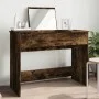 Tocador con espejo color roble ahumado 100x45x76 cm de vidaXL, Tocadores para dormitorios - Ref: Foro24-840699, Precio: 105,0...