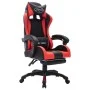 Silla gaming con luces LED RGB cuero sintético rojo y negro de vidaXL, Sillas de oficina - Ref: Foro24-288007, Precio: 193,09...