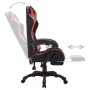 Silla gaming con luces LED RGB cuero sintético rojo y negro de vidaXL, Sillas de oficina - Ref: Foro24-288007, Precio: 189,01...