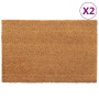 Felpudos 2 unidades fibra de coco natural 40x60 cm de vidaXL, Felpudos - Ref: Foro24-155597, Precio: 30,81 €, Descuento: %
