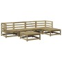 Juego de sofás de jardín 6 piezas madera de pino impregnada de vidaXL, Conjuntos de jardín - Ref: Foro24-3299400, Precio: 339...