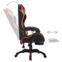 Silla gaming con luces LED RGB cuero sintético naranja y negro de vidaXL, Sillas de oficina - Ref: Foro24-288012, Precio: 189...