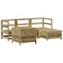 Juego de sofás de jardín 5 piezas madera de pino impregnada de vidaXL, Conjuntos de jardín - Ref: Foro24-3250491, Precio: 364...