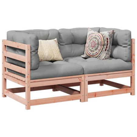 Set de sofás jardín 2 pzas con cojines madera abeto Douglas de vidaXL, Conjuntos de jardín - Ref: Foro24-3295828, Precio: 210...