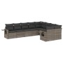 Set de muebles de jardín 9 pzas y cojines ratán sintético gris en Conjuntos de jardín | Comprar online en Foru.es