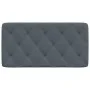Dunkelgraues, samtgepolstertes Bettkopfteil 100 cm von vidaXL, Kopf- und Fußteile - Ref: Foro24-374715, Preis: 49,09 €, Rabat...