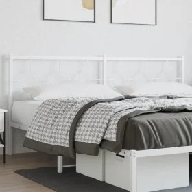 White metal headboard 193 cm by vidaXL, Headboards and footboards - Ref: Foro24-376312, Price: 43,96 €, Discount: %