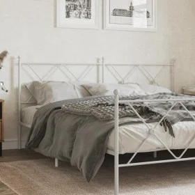 Kopfteil aus weißem Metall, 180 cm von vidaXL, Kopf- und Fußteile - Ref: Foro24-376587, Preis: 48,48 €, Rabatt: %