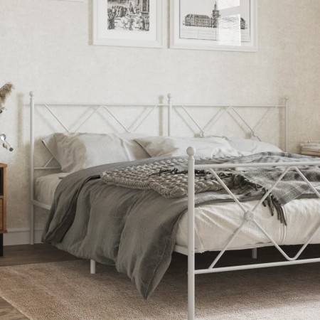 Cabecero de metal blanco 180 cm de vidaXL, Cabeceros y pies de cama - Ref: Foro24-376587, Precio: 49,19 €, Descuento: %