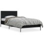 Estructura de cama madera de ingeniería y metal negra 90x190 cm de vidaXL, Camas y somieres - Ref: Foro24-845562, Precio: 80,...