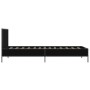Estructura de cama madera de ingeniería y metal negra 90x190 cm de vidaXL, Camas y somieres - Ref: Foro24-845562, Precio: 80,...