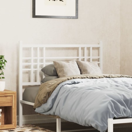 Cabecero de metal blanco 100 cm de vidaXL, Cabeceros y pies de cama - Ref: Foro24-376402, Precio: 29,46 €, Descuento: %