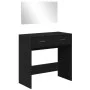 Tocador con espejo negro 80x39x80 cm de vidaXL, Tocadores para dormitorios - Ref: Foro24-840703, Precio: 88,16 €, Descuento: %