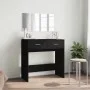 Tocador con espejo negro 80x39x80 cm de vidaXL, Tocadores para dormitorios - Ref: Foro24-840703, Precio: 88,16 €, Descuento: %