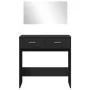 Tocador con espejo negro 80x39x80 cm de vidaXL, Tocadores para dormitorios - Ref: Foro24-840703, Precio: 88,16 €, Descuento: %