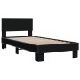 Estructura de cama madera de ingeniería y metal negra 75x190 cm de vidaXL, Camas y somieres - Ref: Foro24-845812, Precio: 72,...