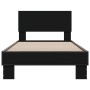 Estructura de cama madera de ingeniería y metal negra 75x190 cm de vidaXL, Camas y somieres - Ref: Foro24-845812, Precio: 72,...